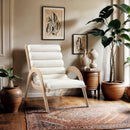 Meridian Randal Cream Vegan Leather Accent Chair IMAGE 2