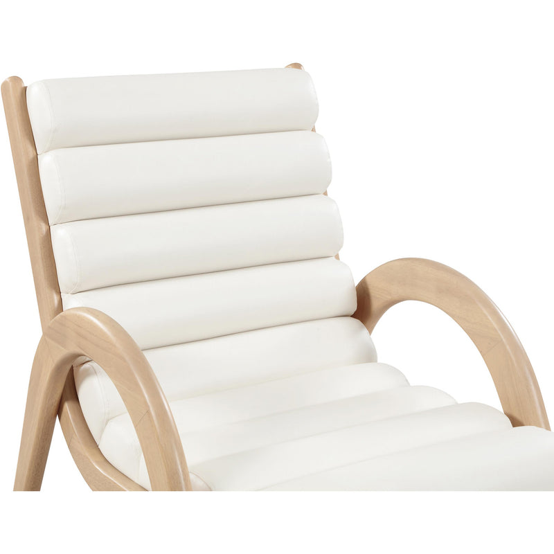 Meridian Randal Cream Vegan Leather Accent Chair IMAGE 6