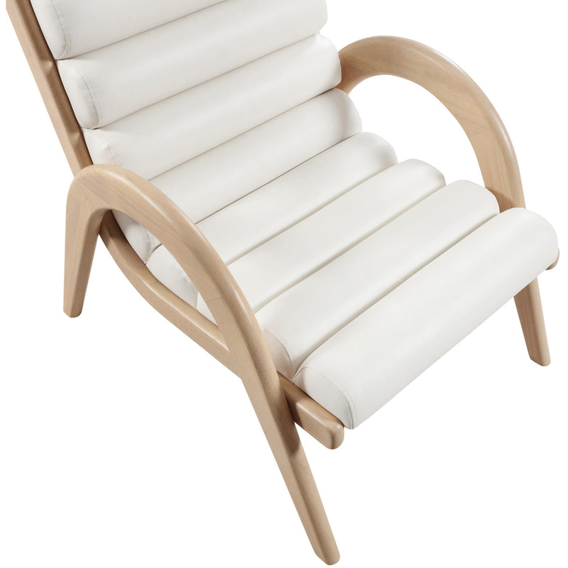Meridian Randal Cream Vegan Leather Accent Chair IMAGE 7