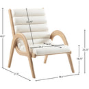 Meridian Randal Cream Vegan Leather Accent Chair IMAGE 8