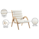 Meridian Randal Cream Vegan Leather Accent Chair IMAGE 9