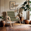 Meridian Randal Olive Vegan Leather Accent Chair IMAGE 2