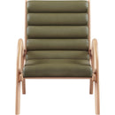 Meridian Randal Olive Vegan Leather Accent Chair IMAGE 3