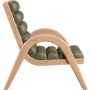 Meridian Randal Olive Vegan Leather Accent Chair IMAGE 4