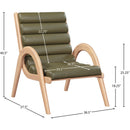 Meridian Randal Olive Vegan Leather Accent Chair IMAGE 8
