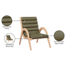 Meridian Randal Olive Vegan Leather Accent Chair IMAGE 9