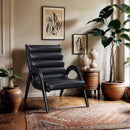 Meridian Randal Black Vegan Leather Accent Chair IMAGE 2