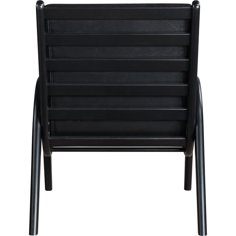 Meridian Randal Black Vegan Leather Accent Chair IMAGE 5