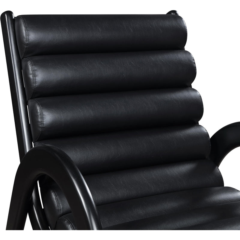 Meridian Randal Black Vegan Leather Accent Chair IMAGE 6
