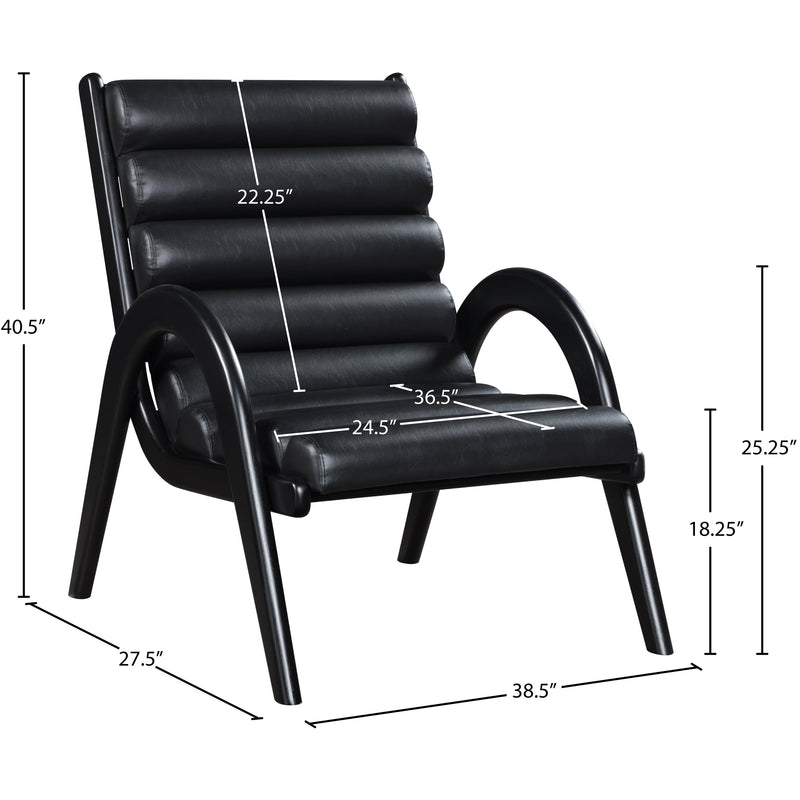 Meridian Randal Black Vegan Leather Accent Chair IMAGE 8