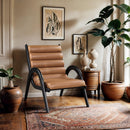 Meridian Randal Cognac Vegan Leather Accent Chair IMAGE 2