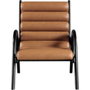 Meridian Randal Cognac Vegan Leather Accent Chair IMAGE 3