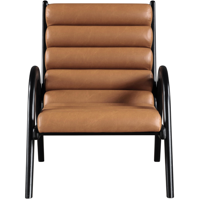 Meridian Randal Cognac Vegan Leather Accent Chair IMAGE 3