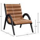 Meridian Randal Cognac Vegan Leather Accent Chair IMAGE 8