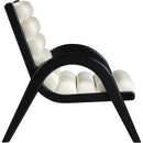 Meridian Randal Cream Vegan Leather Accent Chair IMAGE 4