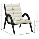 Meridian Randal Cream Vegan Leather Accent Chair IMAGE 8