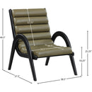 Meridian Randal Olive Vegan Leather Accent Chair IMAGE 8