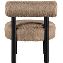  Meridian Ambre Tan Vegan Shearling Fabric Upholstered Accent Chair IMAGE 5