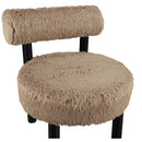  Meridian Ambre Tan Vegan Shearling Fabric Upholstered Accent Chair IMAGE 6