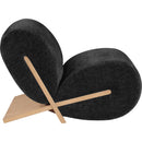 Meridian Akira Black Fabric Accent Chair IMAGE 4