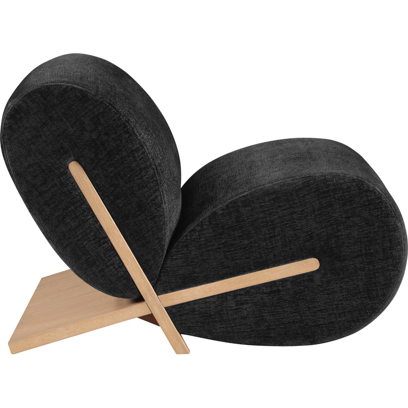 Meridian Akira Black Fabric Accent Chair IMAGE 4
