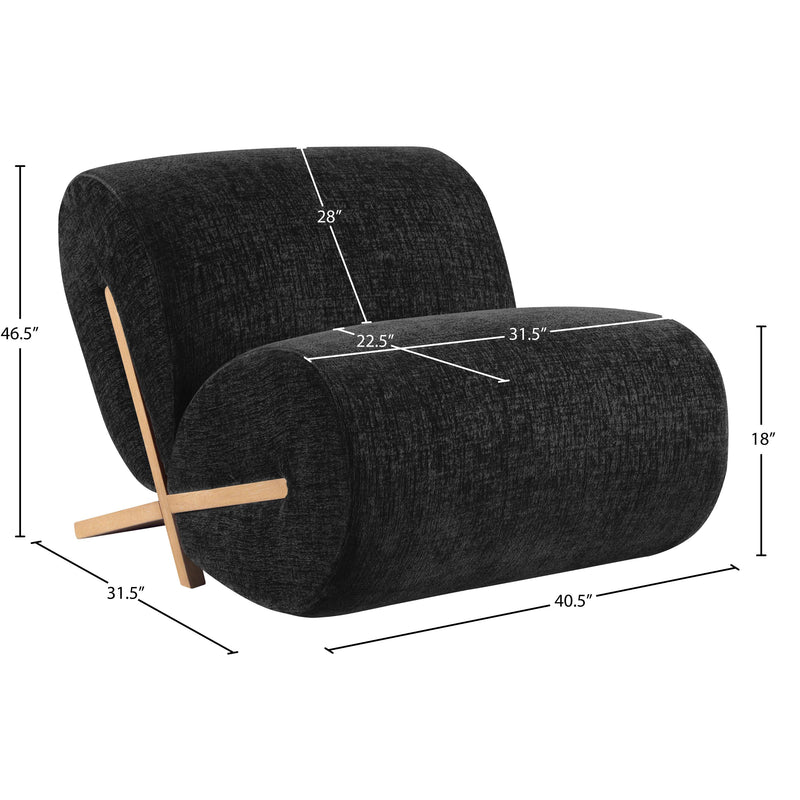 Meridian Akira Black Fabric Accent Chair IMAGE 8