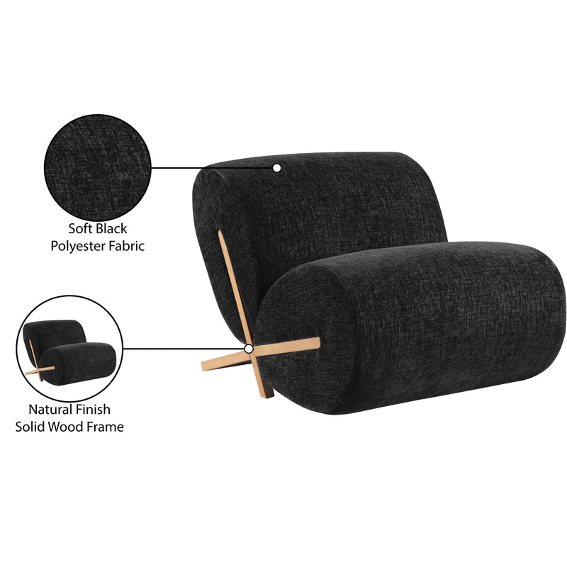 Meridian Akira Black Fabric Accent Chair IMAGE 9