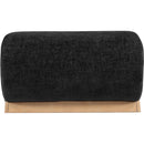 Meridian Akira Black Fabric Ottoman IMAGE 3
