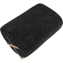 Meridian Akira Black Fabric Ottoman IMAGE 5