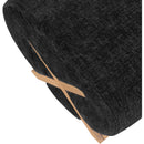 Meridian Akira Black Fabric Ottoman IMAGE 6