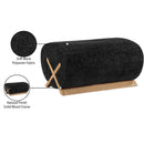 Meridian Akira Black Fabric Ottoman IMAGE 8
