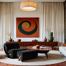 Meridian Akira Black Fabric Ottoman IMAGE 9