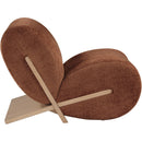 Meridian Akira Cognac Fabric Accent Chair IMAGE 4