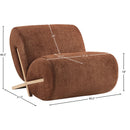 Meridian Akira Cognac Fabric Accent Chair IMAGE 8