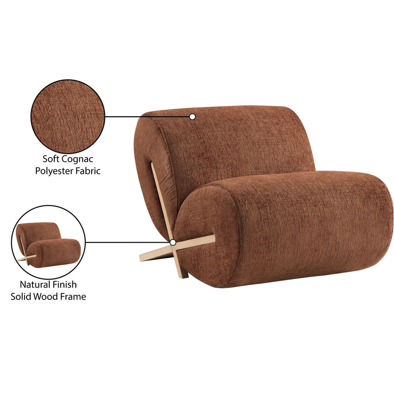 Meridian Akira Cognac Fabric Accent Chair IMAGE 9
