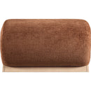 Meridian Akira Cognac Fabric Ottoman IMAGE 3