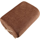 Meridian Akira Cognac Fabric Ottoman IMAGE 5