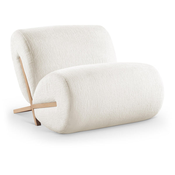 Meridian Akira Cream Fabric Accent Chair IMAGE 1