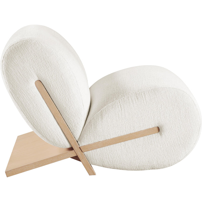 Meridian Akira Cream Fabric Accent Chair IMAGE 4