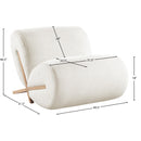 Meridian Akira Cream Fabric Accent Chair IMAGE 8