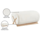 Meridian Akira Cream Fabric Ottoman IMAGE 8