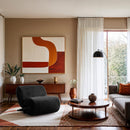 Meridian Akira Black Fabric Accent Chair IMAGE 2