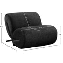 Meridian Akira Black Fabric Accent Chair IMAGE 8