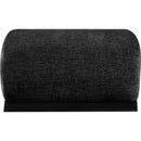 Meridian Akira Black Fabric Ottoman IMAGE 3