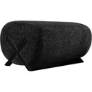 Meridian Akira Black Fabric Ottoman IMAGE 4