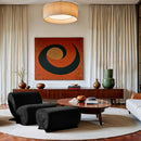 Meridian Akira Black Fabric Ottoman IMAGE 9