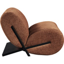 Meridian Akira Cognac Fabric Accent Chair IMAGE 4