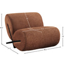 Meridian Akira Cognac Fabric Accent Chair IMAGE 8