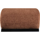 Meridian Akira Cognac Fabric Ottoman IMAGE 3