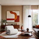 Meridian Akira Cream Fabric Accent Chair IMAGE 2